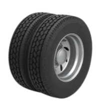 10 Triangular Hole Rear double wheel of semi truck V3