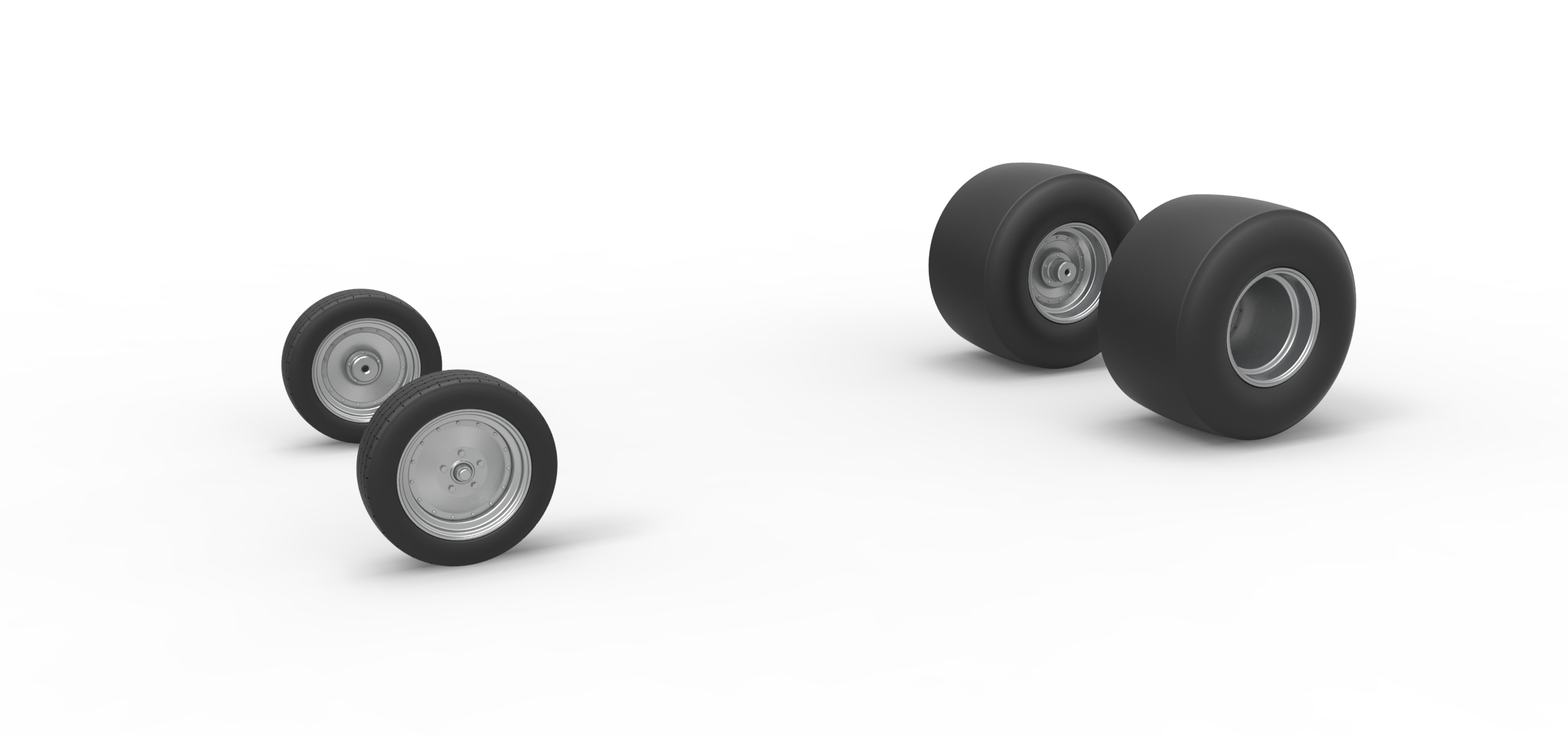 Wheel Set of Vintage Funny Car - Image 6
