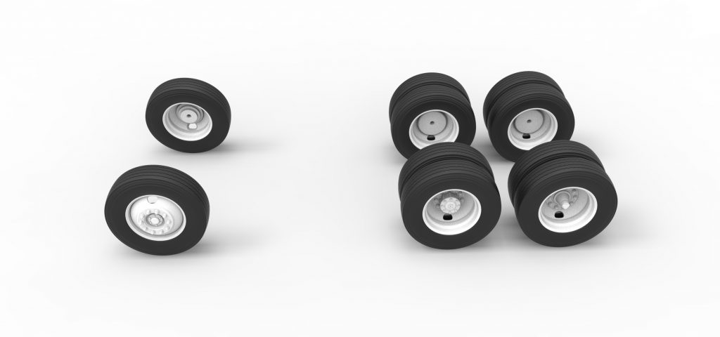 Wheel Set of Vintage GATR Racing Semi truck