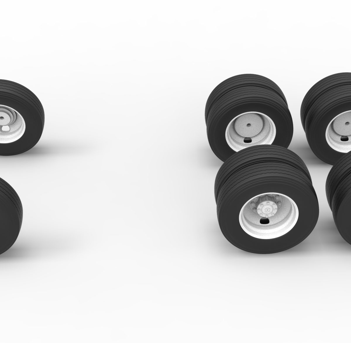 Wheel Set of Vintage GATR Racing Semi truck