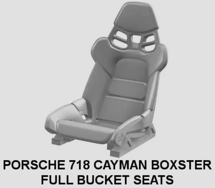 Porsche 718 Cayman Boxster Full Bucket Seat
