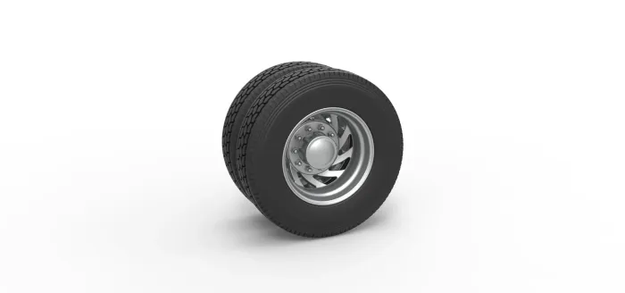 Rear Custom wheel of semi truck V24